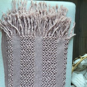 Fringe Knit Throw Blanket